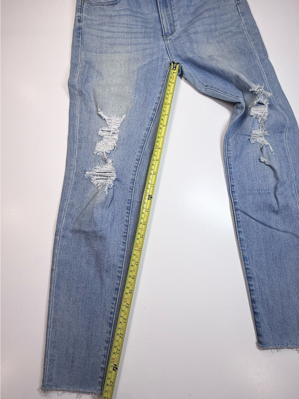Just USA Light Blue Distressed High-Rise Skinny Jeans - Picture 6 of 12
